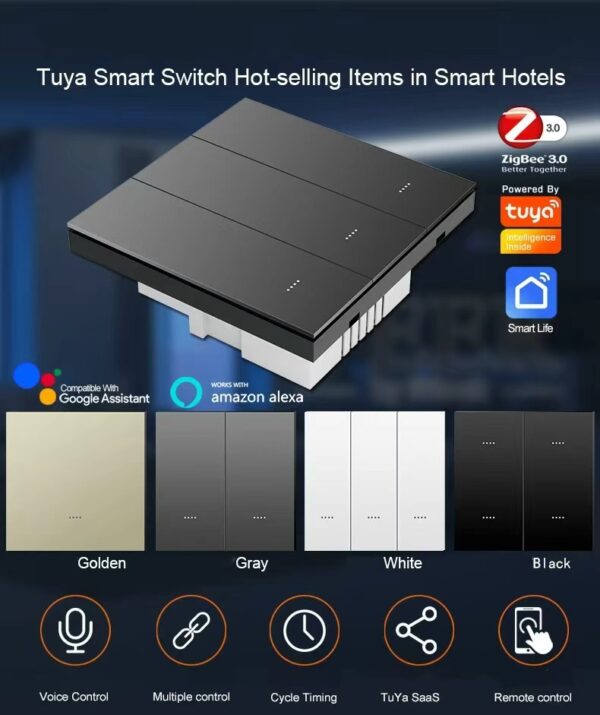 Tuya Smart Switch AG skin-feel glass process