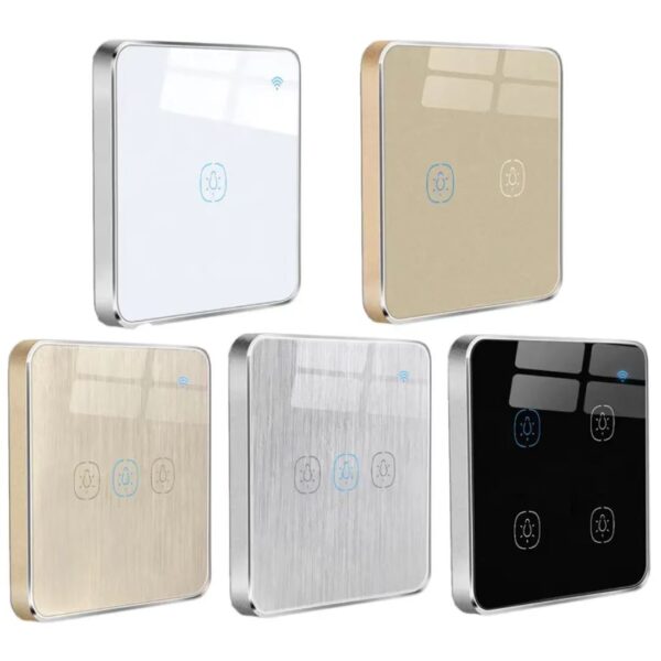 Tempered glass+Metal frame smart switch