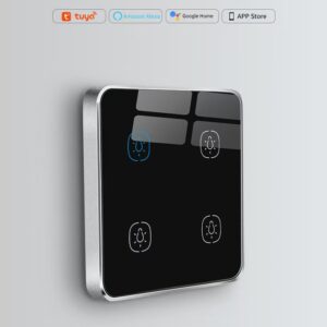 Tempered glass+Metal frame smart switch